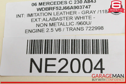 05-13 Mercedes W203 C230 CLK350 Engine Cylinder Head Cover Left Side OEM