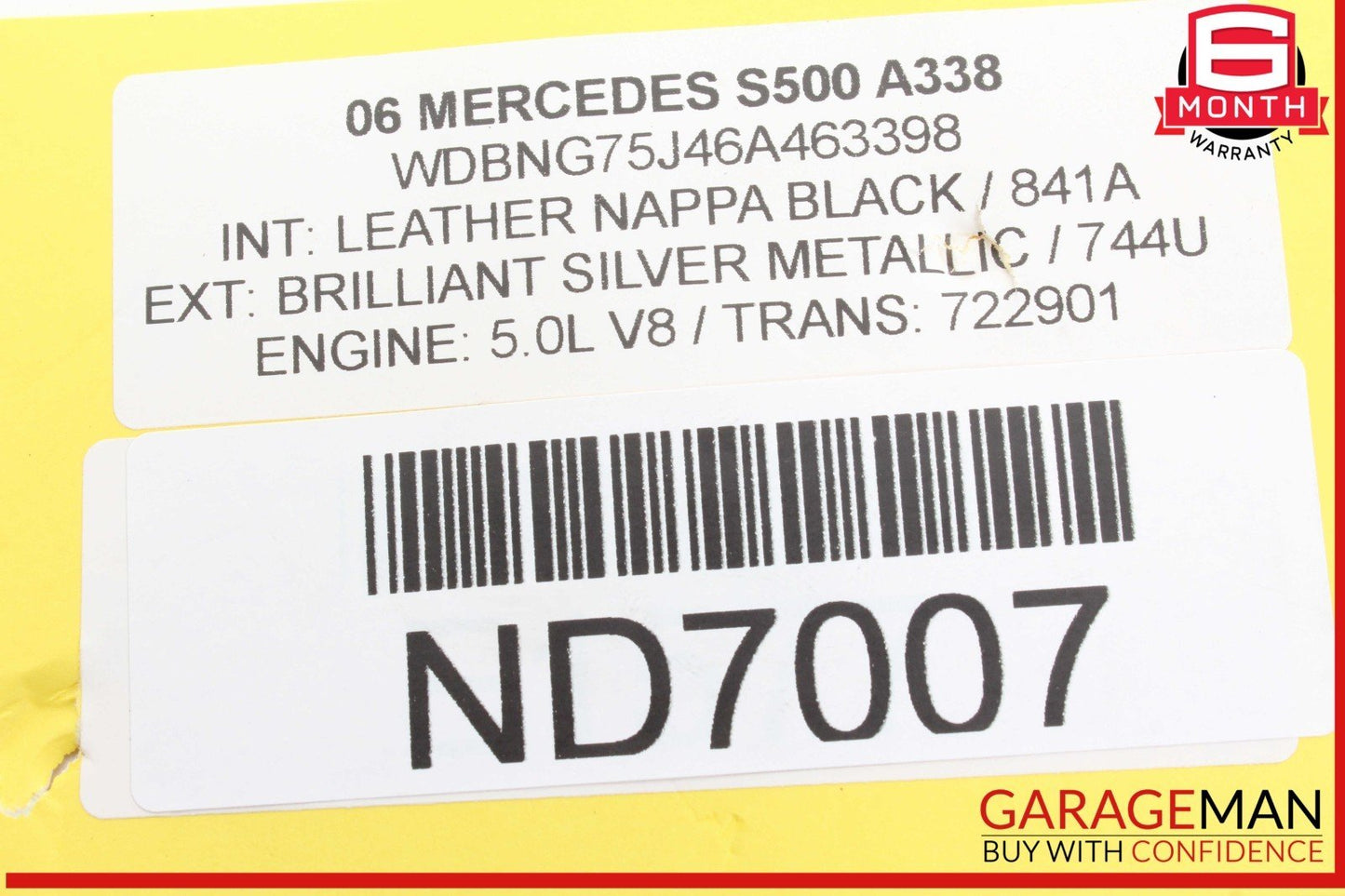 03-06 Mercedes W220 S500 S430 CL500 S55 AMG Steering Wheel Air Bag Airbag Black