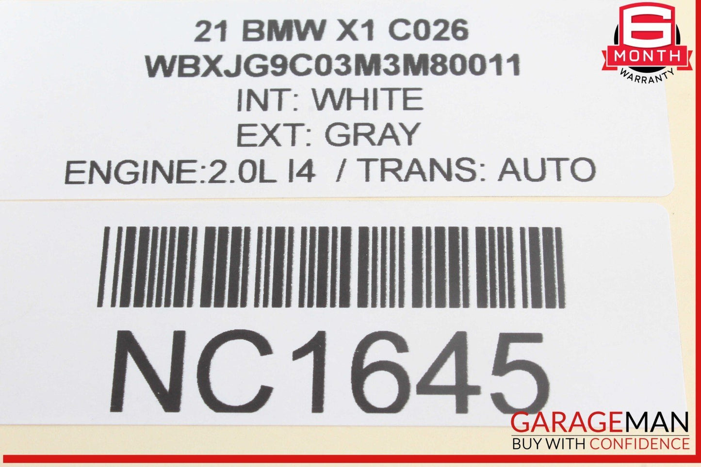 16-22 BMW X1 Right Side Center Console Trim Panel Cover 6841183 OEM