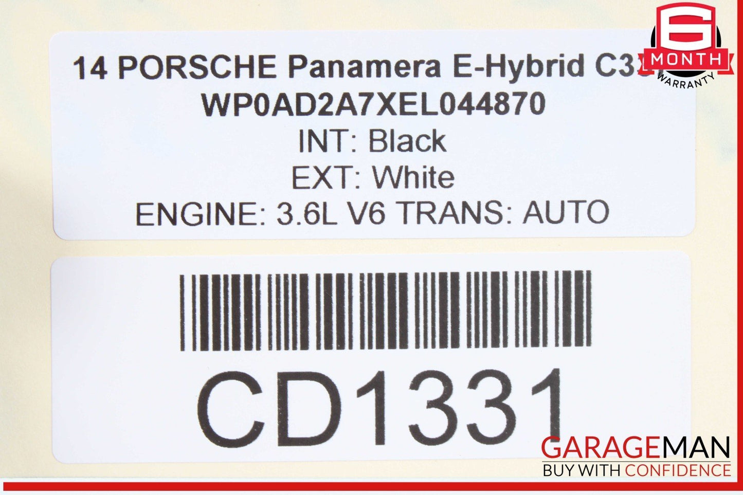 10-16 Porsche Panamera 970 Front Left Driver Side Exterior Door Shell Frame OEM