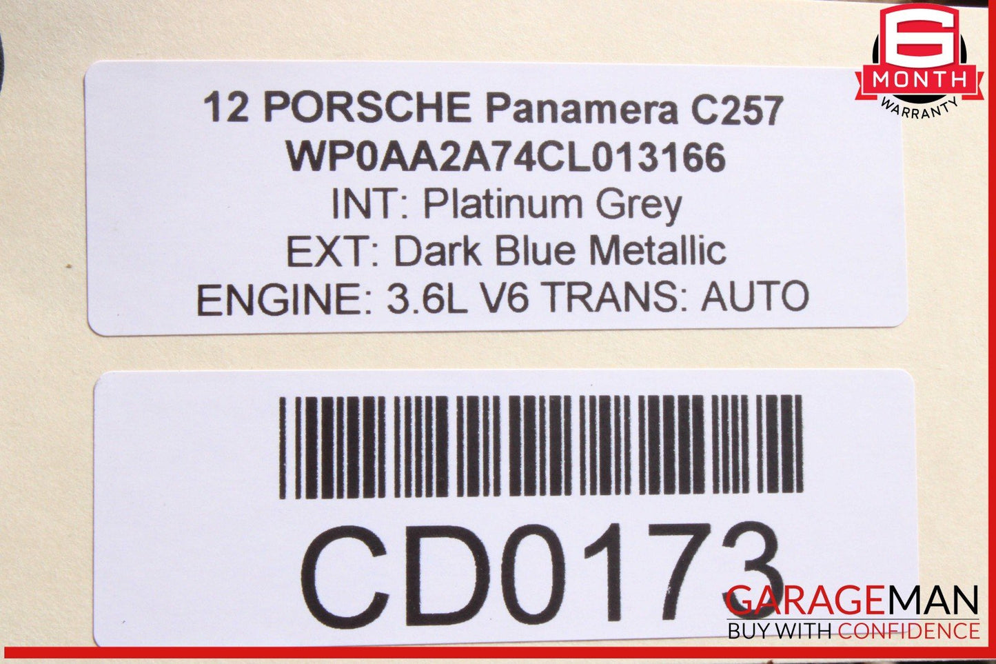 10-16 Porsche Panamera 970 Front Right & Left Side Complete Seat Cushion Set OEM