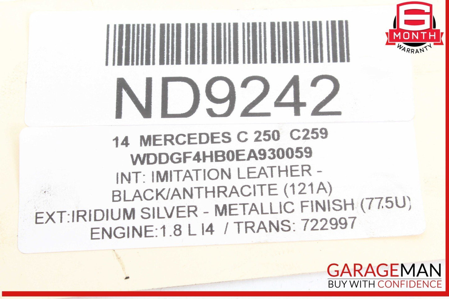 12-14 Mercedes W204 C250 SLK250 Engine Valve Cover 2710101730 OEM