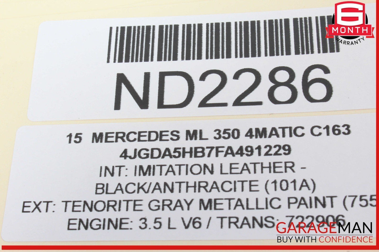 12-15 Mercedes W166 ML350 4MATIC Rear Anti Roll Sway Bar Stabilizer OEM