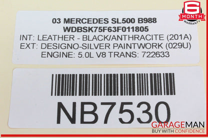 03-08 Mercedes R230 SL500 Door Audio Speaker Bose Left & Right Side OEM
