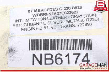06-13 Mercedes W203 C230 Right Side Engine Motor Cylinder Head Valve Cover OEM