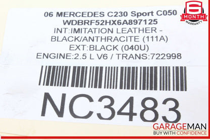 05-13 Mercedes W203 C230 Sport Engine Cylinder Head Cover Right Side OEM