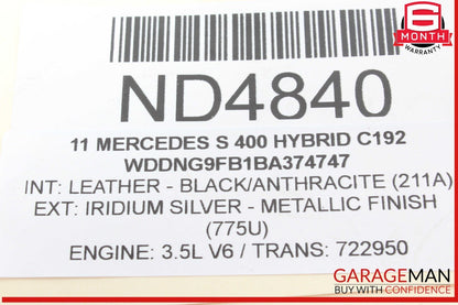 05-13 Mercedes W221 S400 Hybrid GLK350 Engine Cylinder Head Cover Left Side OEM