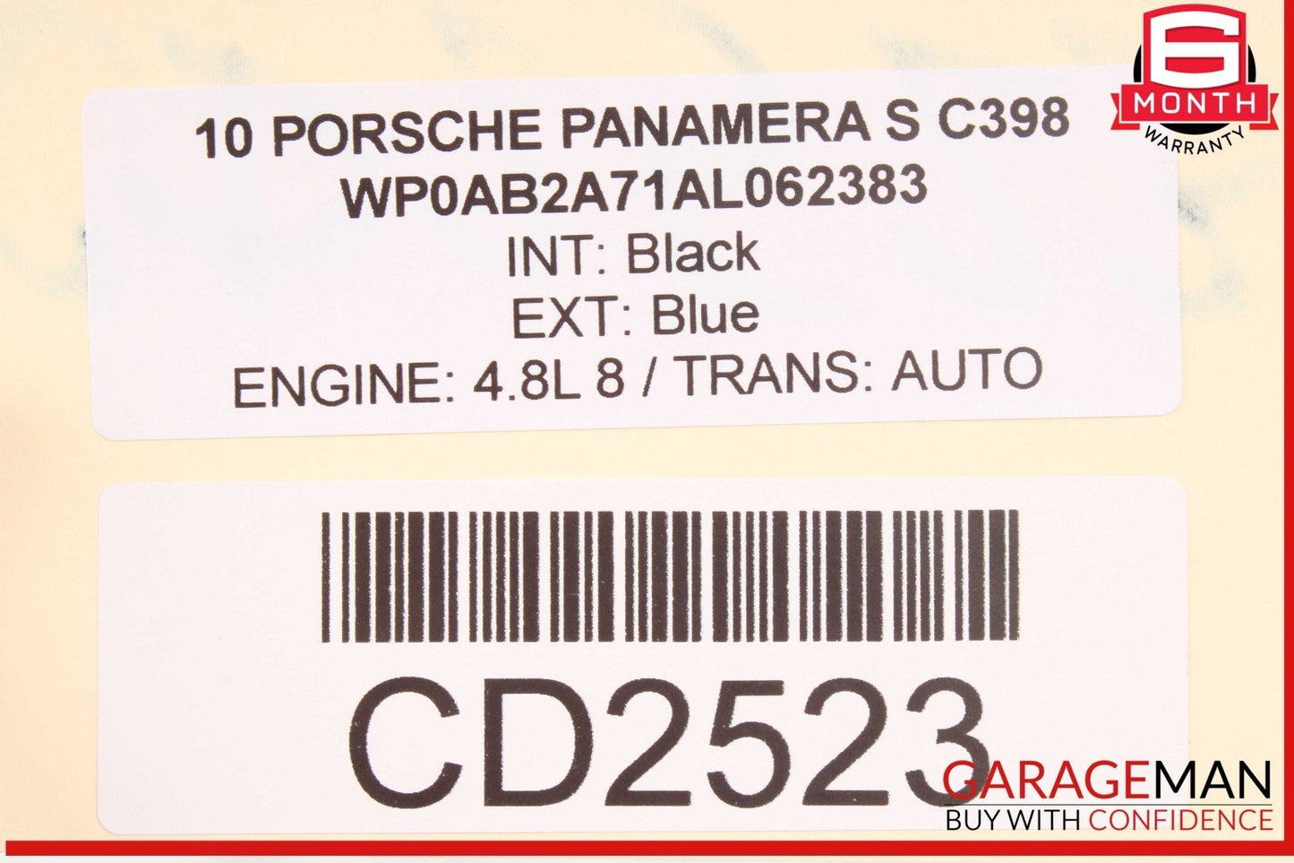 10-16 Porsche Panamera 970 Front Hood Bonnet Cover Panel Blue OEM