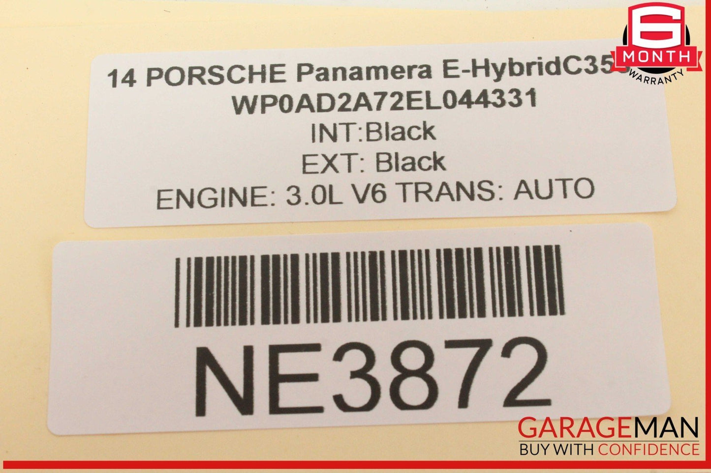 14-16 Porsche Panamera 970 E-Hybrid Rear Console Climate Control Panel OEM