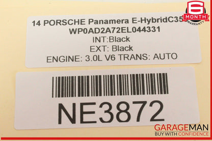 14-16 Porsche Panamera 970 E-Hybrid Rear Console Climate Control Panel OEM
