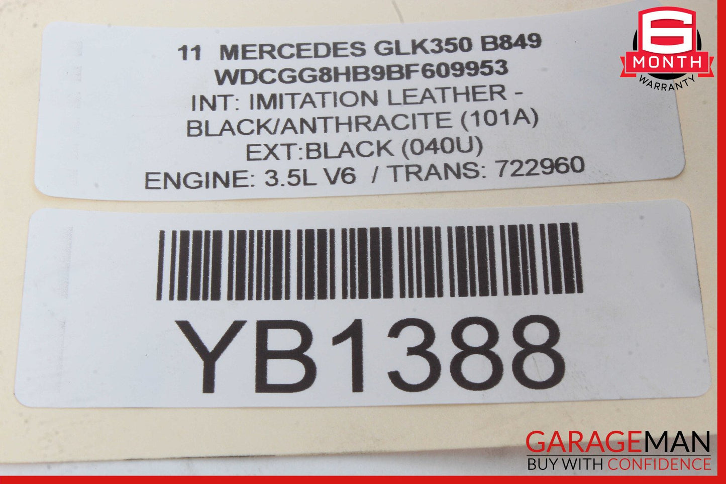 Mercedes X204 GLK350 Left Side Engine Motor Cylinder Head OEM