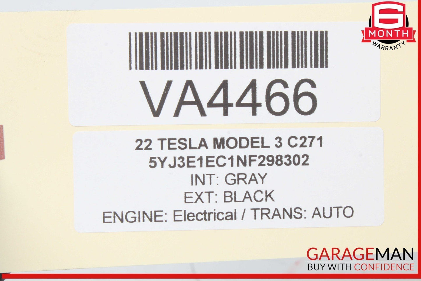17-23 Tesla Model 3 AWD Rear Right or Left Side Axle Shaft Halfshaft OEM
