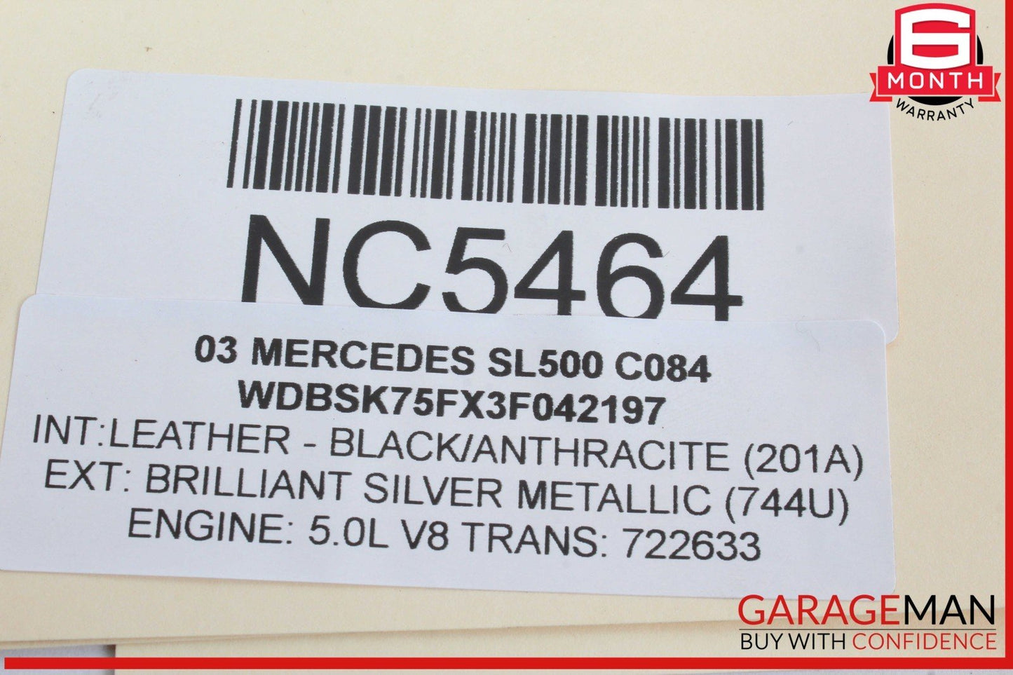 03-08 Mercedes R230 SL500 Frame Floor Wiring Wire Cable Harness 2305407207 OEM