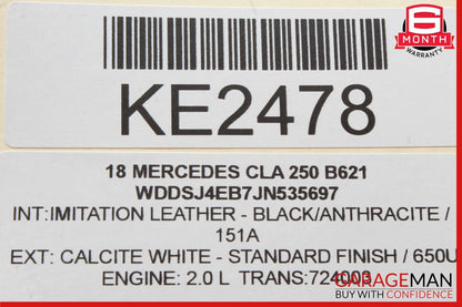 14-18 Mercedes W117 CLA250 Rear Left Driver Side Lower Control Arm OEM