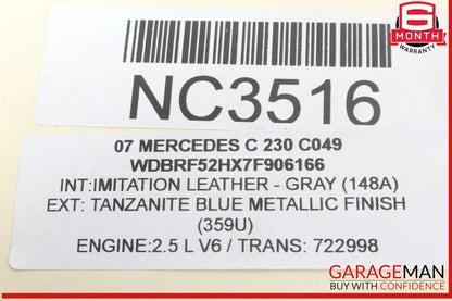 05-13 Mercedes W203 C230 CLK350 Engine Cylinder Head Cover Left Side OEM