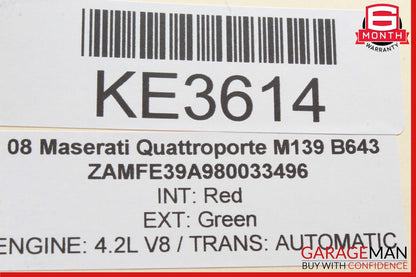 03-13 Maserati Quattroporte M139 Front Left Side Exterior Door Handle OEM