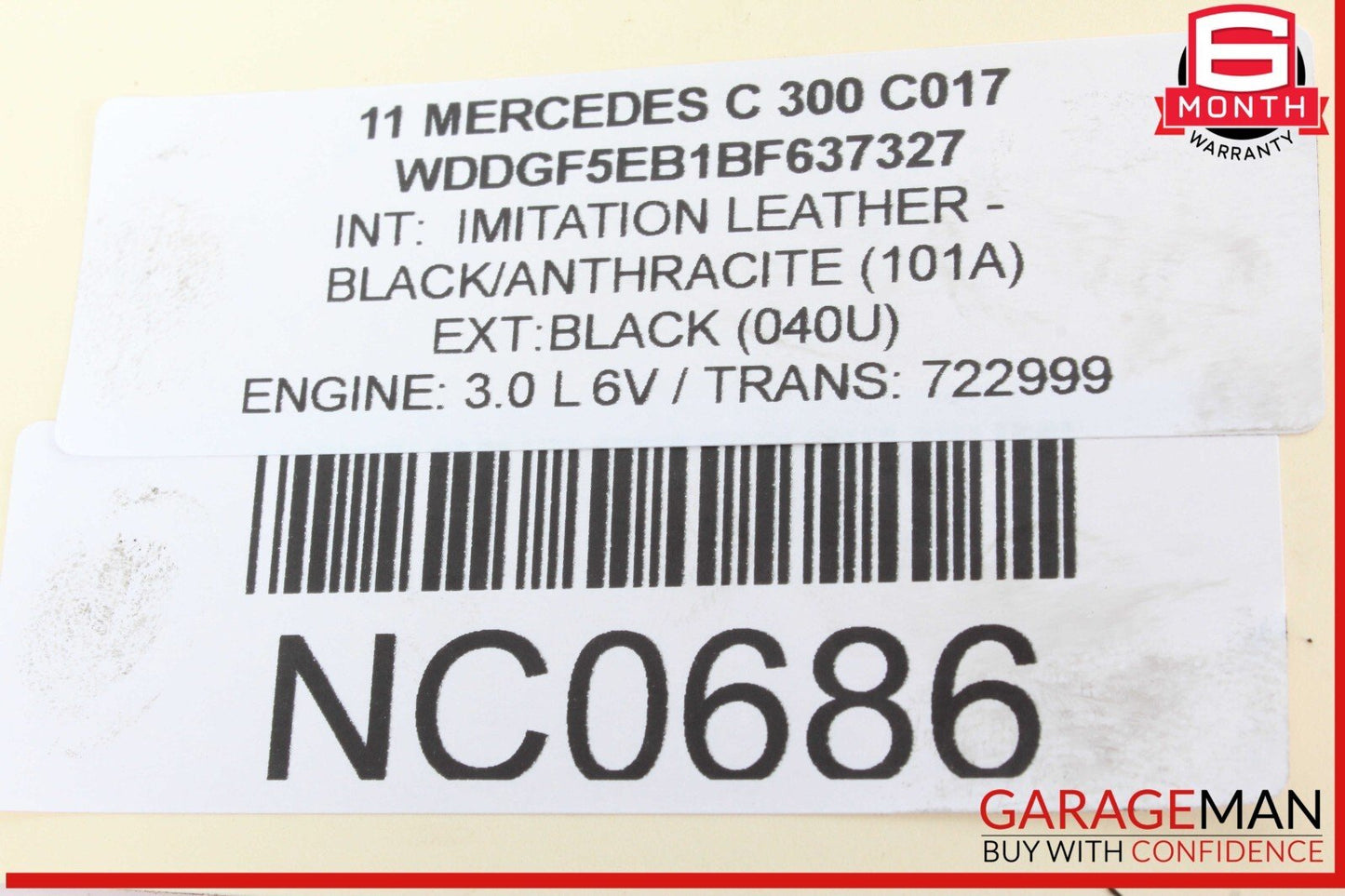 08-11 Mercedes W204 C300 V6 Left Side Engine Cylinder Head Assembly OEM