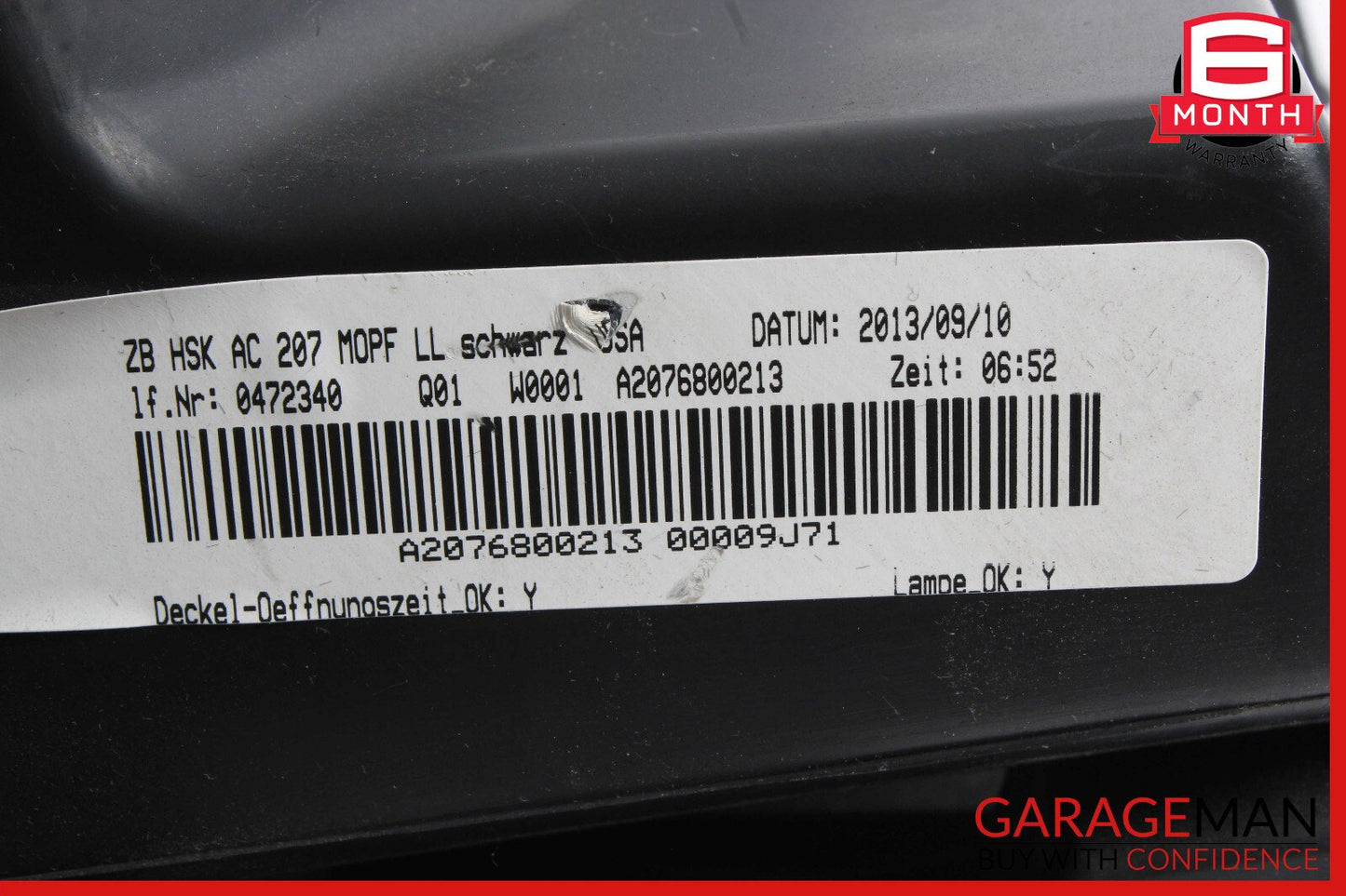 14-17 Mercedes W207 E350 E400 E550 Dashboard Glove Box Compartment Black OEM
