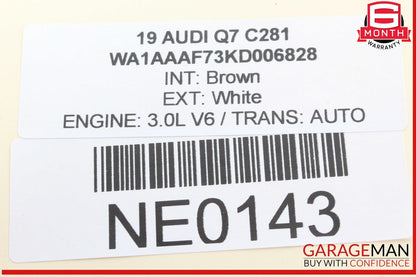 17-24 Audi Q7 Rear Right and Left Side Tailgate Shock Lift Support 4M0827552A