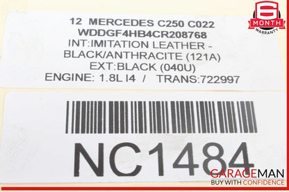 12-15 Mercedes W204 C250 Engine Ignition Coil Spark Plug 0001502580 Set of 4 OEM