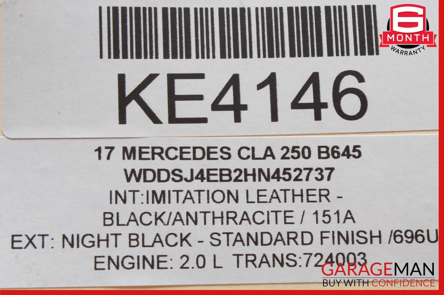 14-18 Mercedes W117 CLA250 GLA250 Engine Starter Motor 6459060800 OEM