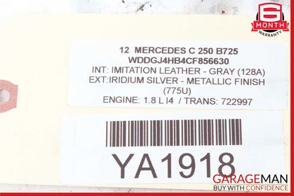 08-14 Mercedes W204 C250 Rear Left & Right Side Brake Caliper Calipers Set of 2