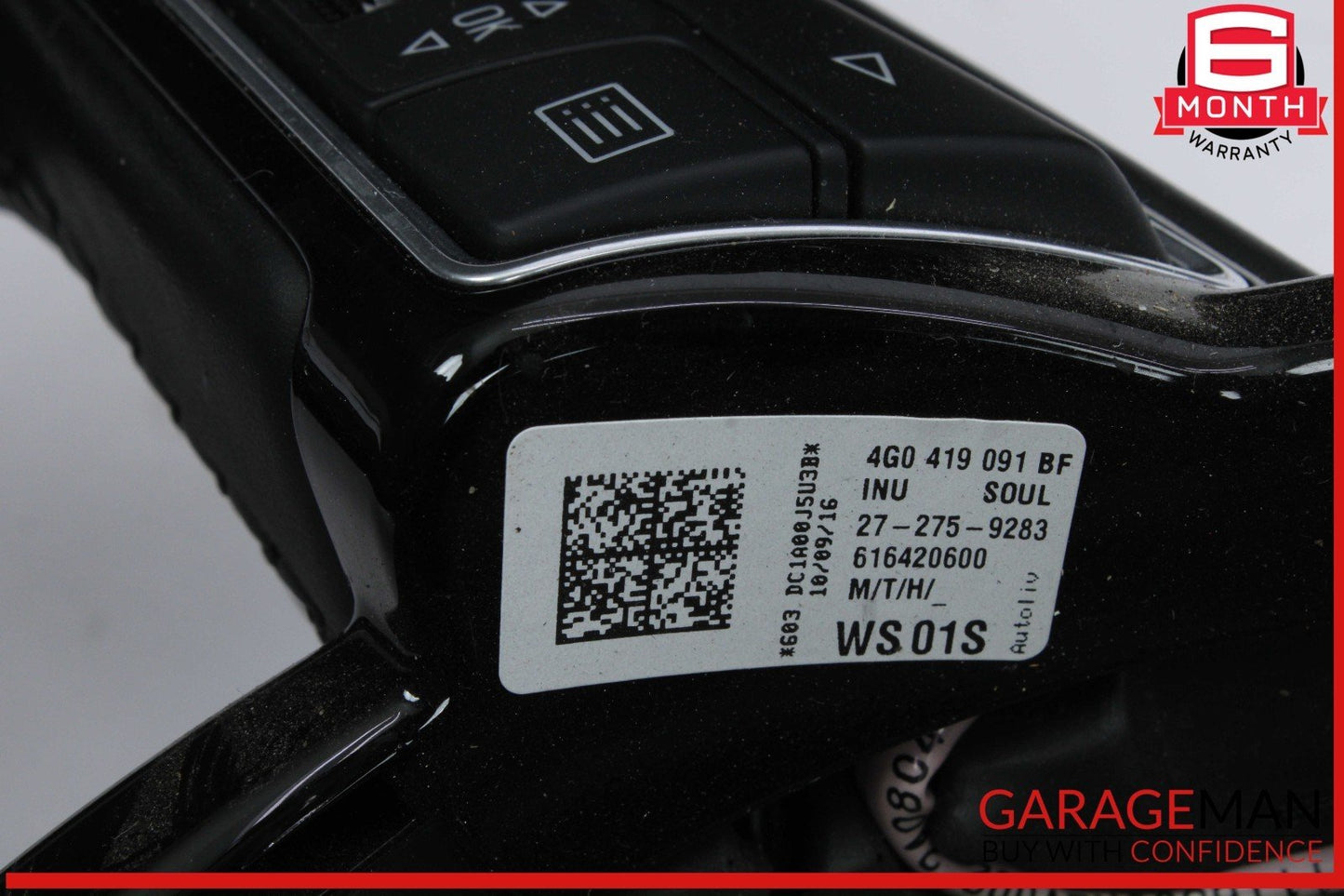 16-18 Audi A6 A7 Front Left Driver Side Steering Wheel Black 4G0419091BF OEM