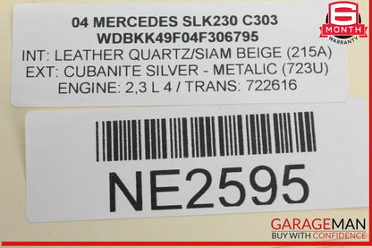 97-04 Mercedes R170 SLK230 SLK320 Rear Right & Left Door Sound Speakers Set OEM