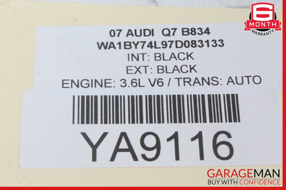 07-09 Audi Q7 4L Steering Wheel Black 4F0419091AHN60 OEM