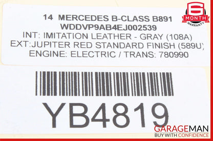 12-18 Mercedes B-Class W242 W246 B250 CLA250 Steering Wheel Black OEM