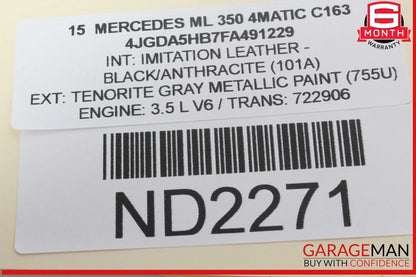 12-16 Mercedes W166 ML350 4MATIC M276 Air Intake Cleaner Filter Box OEM