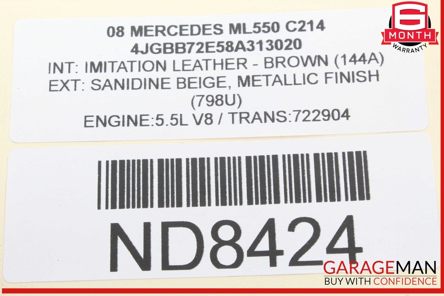 06-08 Mercedes W164 ML500 ML63 AMG Front Left Driver Headlight Lamp Bi-Xenon