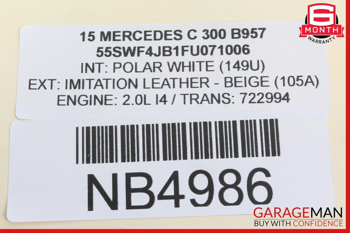 15-20 Mercedes W205 C300 C400 Rear Right & Left Side Brake Calipers Set of 2 Pc OEM