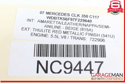 05-13 Mercedes W209 CLK350 C300 GLK350 Engine Cylinder Head Cover Left Side OEM