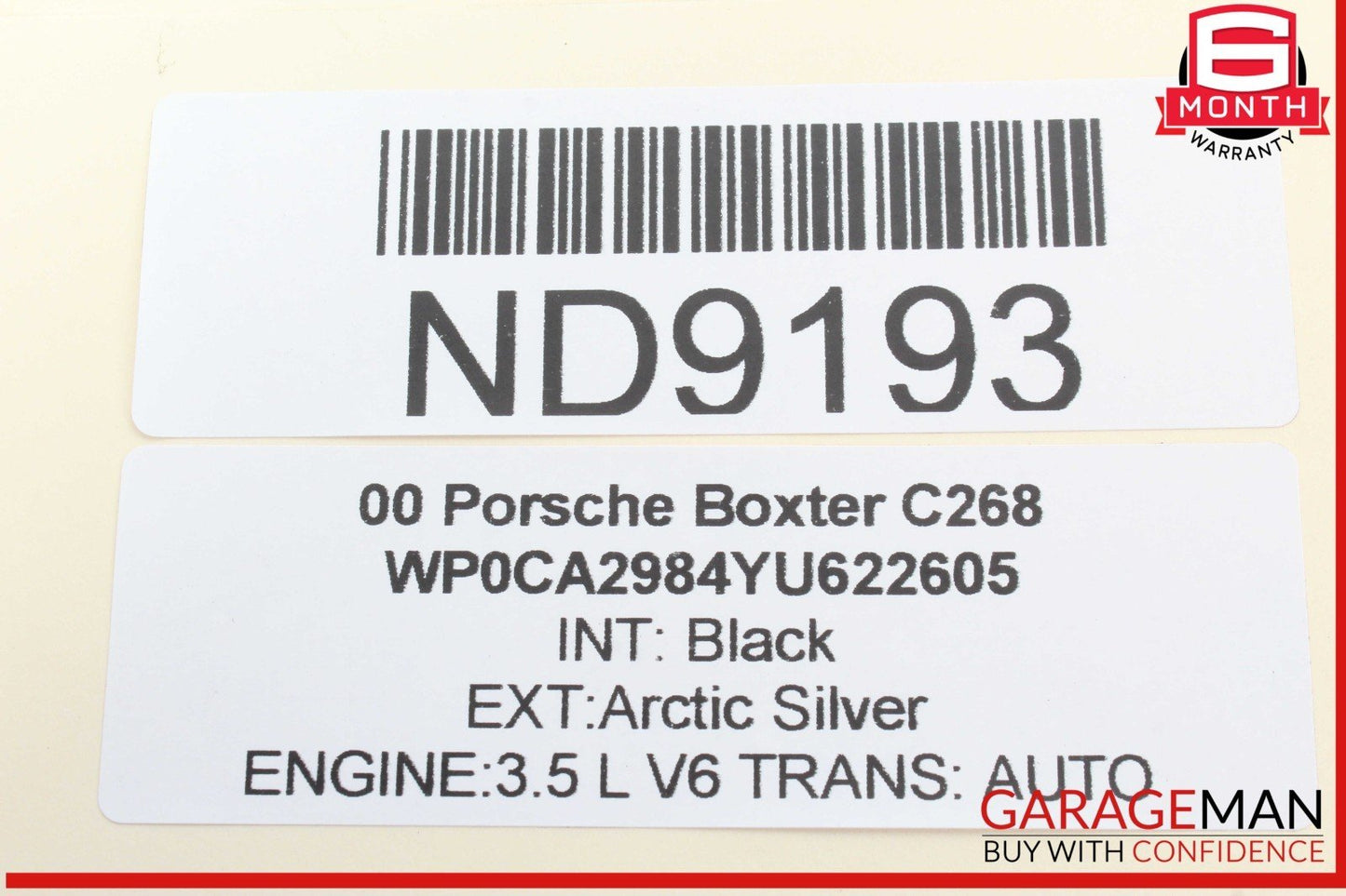 00 Porsche Boxster 986 Speedometer Instrument Cluster Gauge 98664110405 OEM