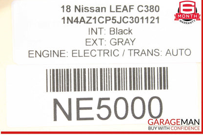 18-24 Nissan Leaf Steering Wheel Black 48430-5WK0C OEM