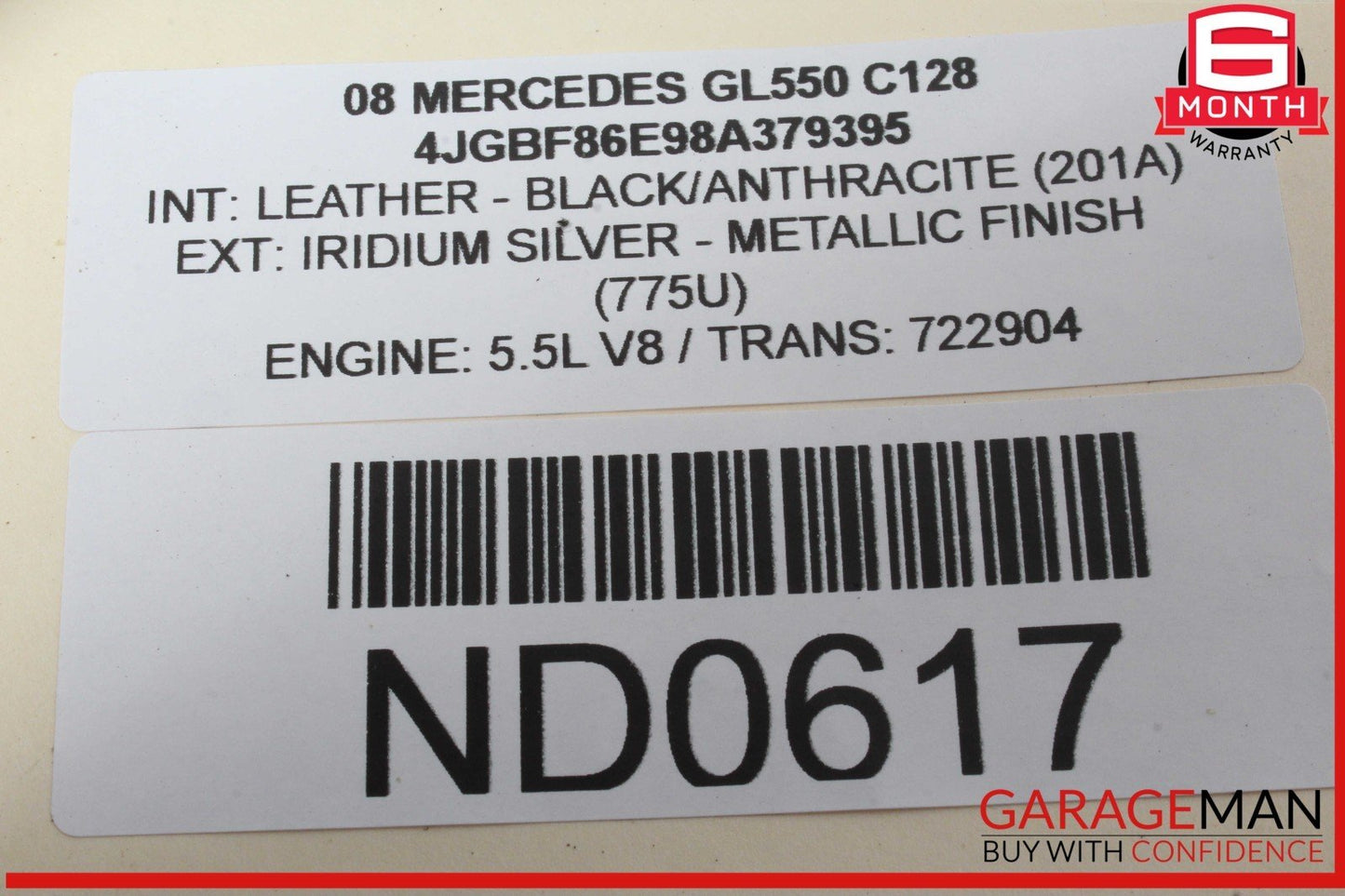 07-09 Mercedes X164 GL550 GL450 Rear Left Driver Side Tail Light Lamp OEM