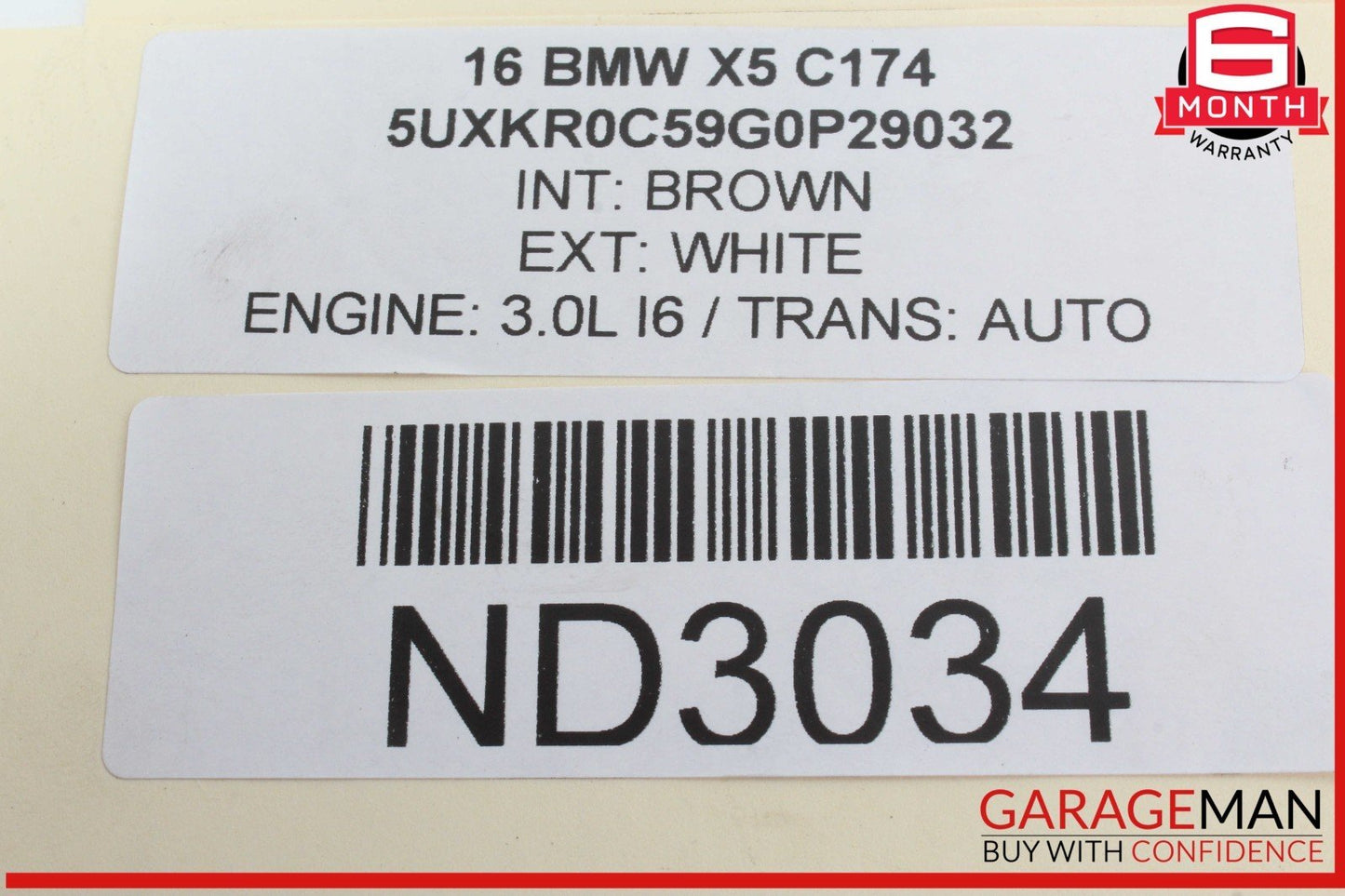 14-18 BMW X5 Rear Bumper Center Mount Support Bracket 7294391 OEM