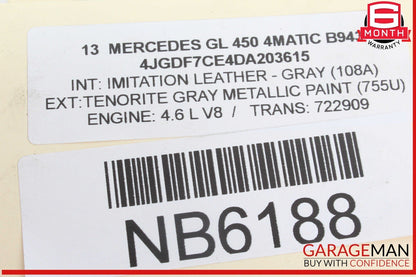 11-20 Mercedes GL450 4MATIC E550 V8 Engine Left Cylinder Head Valve Cover OEM