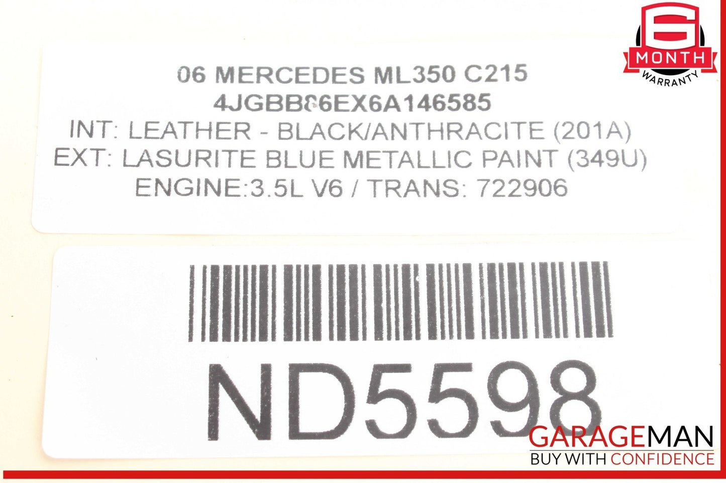 06-13 Mercedes W164 ML350 GL350 Lower Engine Motor Oil Pan 2720100828 OEM
