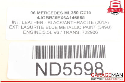 06-13 Mercedes W164 ML350 GL350 Lower Engine Motor Oil Pan 2720100828 OEM