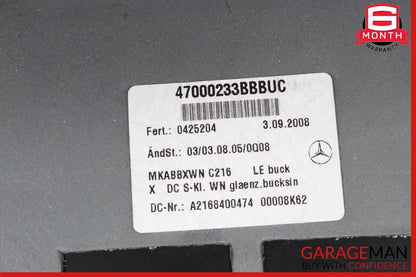 07-14 Mercedes W216 CL550 CL63 AMG Rear Center Console Storage Compartment Assy
