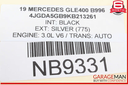 16-19 Mercedes W166 GLE400 Rear Bumper Center Mount Bracket Support 1668854165