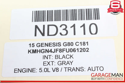15-17 Hyundai Genesis G80 Front AC A/C Air Conditioning Heater Climate Control