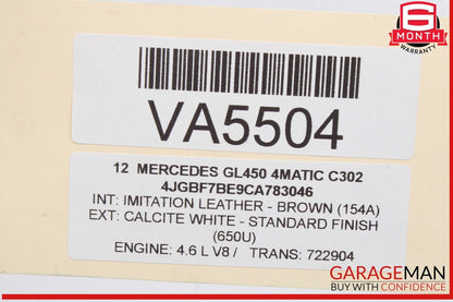 06-12 Mercedes X164 GL450 4MATIC Center Radiator Core Tie Bar Support w/ Horn