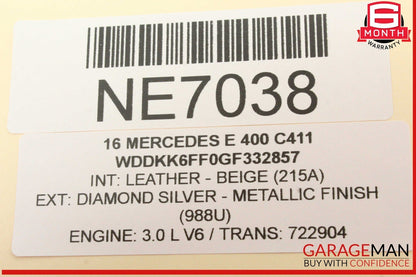 14-17 Mercedes W207 E400 E350 Rear Left Driver Side Inner Tail Light Lamp OEM