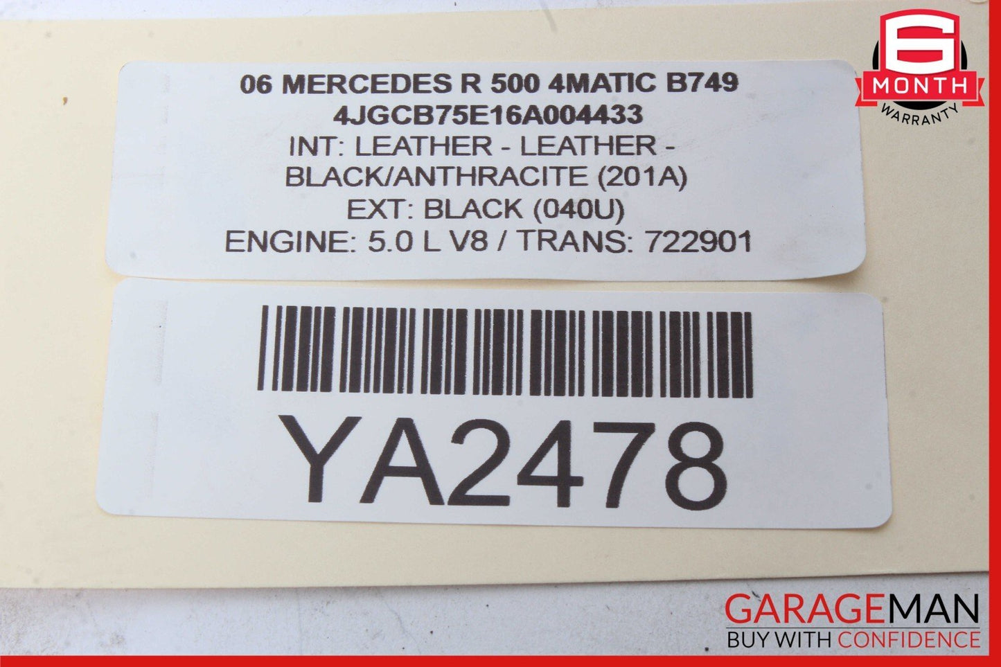 06-08 Mercedes W251 R500 ML350 GL450 Steering Wheel w/ Paddle Shifters Black OEM