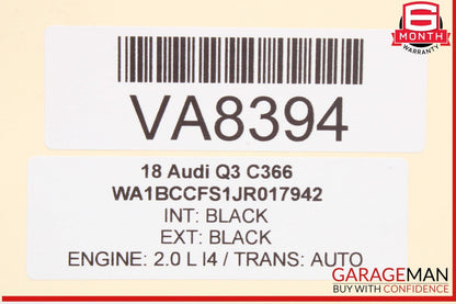 15-18 Audi Q3 Front Left Driver Side Steering Wheel Black 4L0419689A OEM