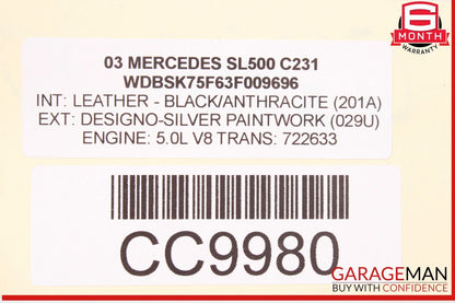 03-06 Mercedes R230 SL500 Fuel Gas Tank Reservoir 2304704501 OEM