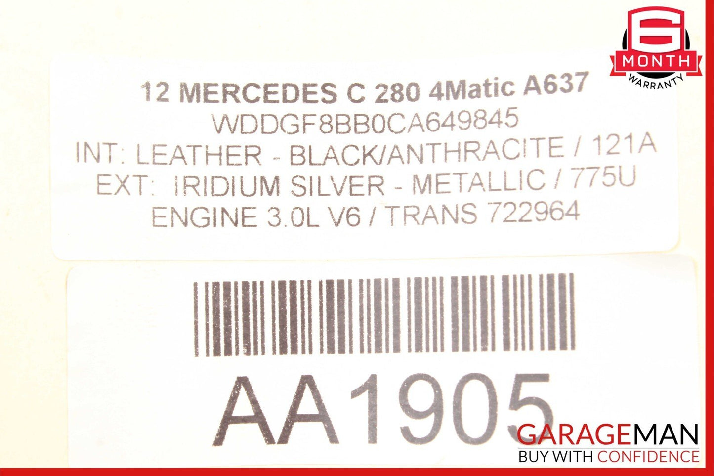 12-14 Mercedes W204 C280 Front Left Exterior Door Handle w/ Door Lock Latch OEM